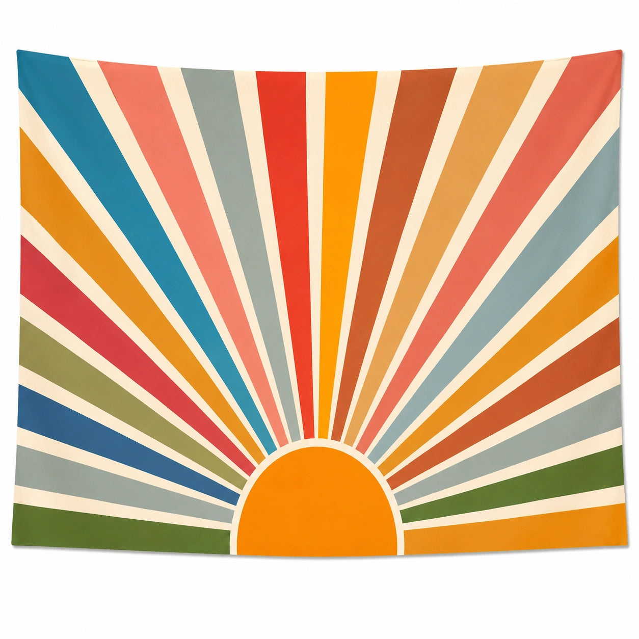 Tenture Murale Géométrique Arc-en-ciel 150x130 cm