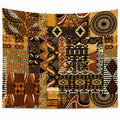 Tenture Murale Bohème Ethnique Marron/Jaune/Noir 150x130cm