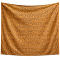 Tenture murale hiéroglyphes égyptiens beige