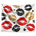 Tenture Murale Design Lèvres Multicolores 150x130 cm