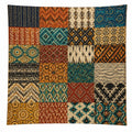 Tissu Patchwork Multicolore avec Motifs Génétriques et Ethniques