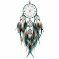 Attrape-rêves en Plumes Turquoise et Marron